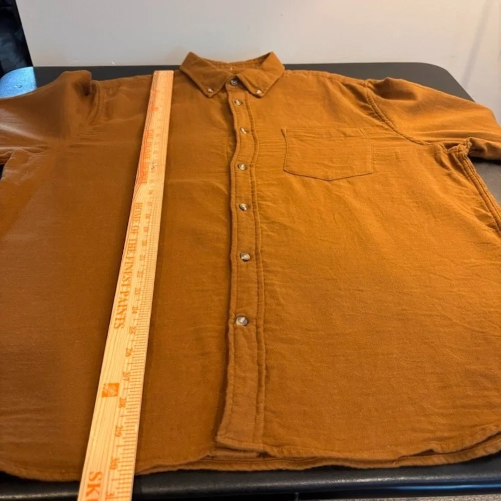 Banana Republic Mens Brown 100% Cotton Long Sleeve Button Down Shirt Shirt sz XL